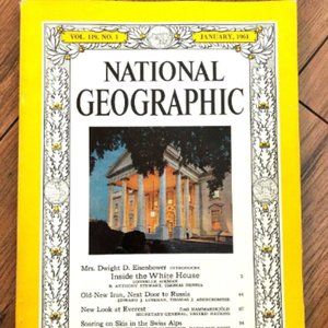 Vintage National Geographic January 1961 EISENHOWER WHITE HOUSE - Like New!